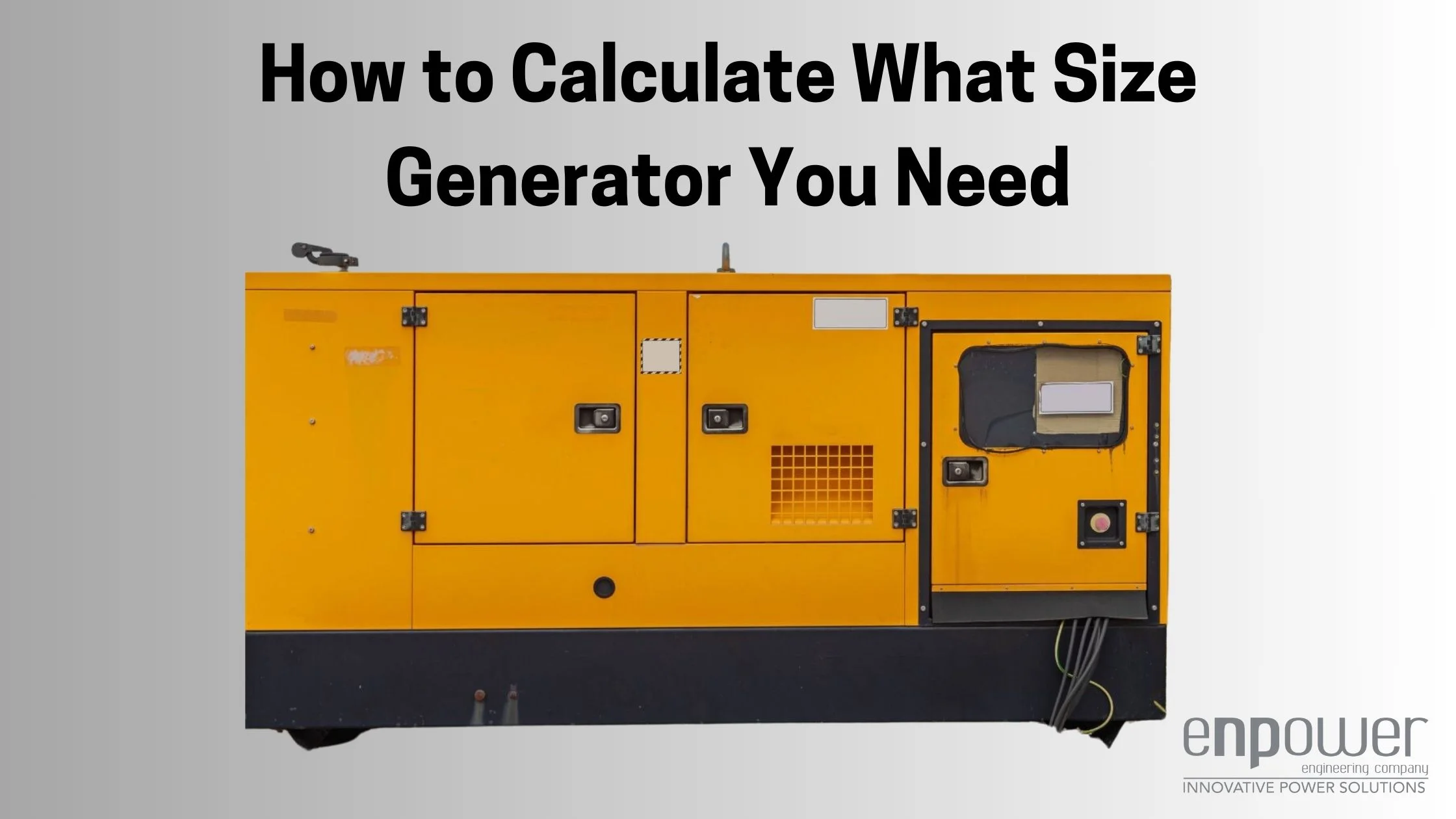 generator sizing formula for project managers